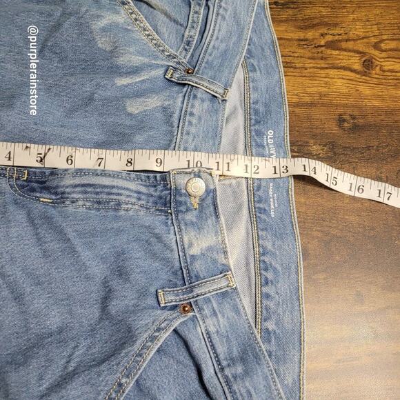 Old Navy Jeans Size 12 Baggy Wide Leg Cargo Mid Rise Medium Wash Denim Hipster - Picture 7 of 10